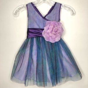 Chic Baby purple & teal tulle Sleeveless DressSZ 2T. E9
